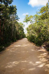 entrada a la laguna kaan luum, Tulum México