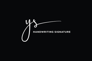 YS initials Handwriting signature logo. YS Hand drawn Calligraphy lettering Vector.  YS letter real estate, beauty, photography letter logo design.