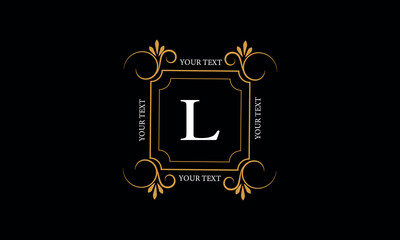 Creative letter L logo emblem. Monogram for company branding, business, sign, heraldry, label.