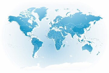 Detailed world map vector. High-quality illustration of the worldmap for sale on photo stock