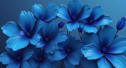 blue and white flowers textures in beautiful abstract background, high quality  , banner  , wallpaper