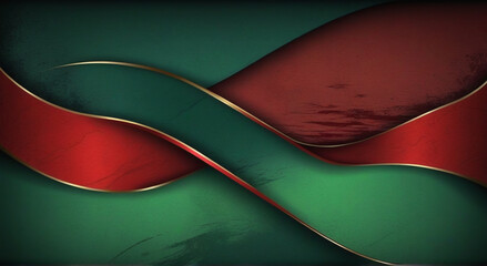 red and green ribbon textures in beautiful abstract background, high quality  , banner  , wallpaper - obrazy, fototapety, plakaty