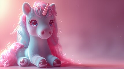 unicorn toy close up. Generative AI