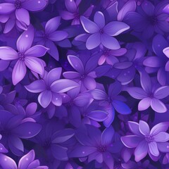 Mesmerizing purple flower petals and delicate leaves in captivating close-up shot