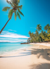 beach with palm trees
