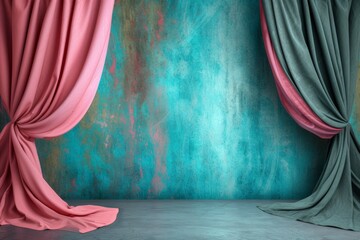 Curtains background.

