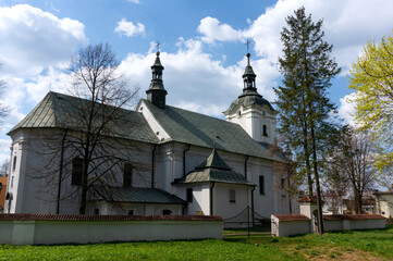 Fototapeta na wymiar Church of Saint Matthias (Maciej) the Apostle (kosciol sw. Macieja Apostola), side view. Siewierz, Poland.