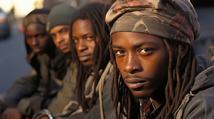 African anarchists, cape town, Africa. - obrazy, fototapety, plakaty