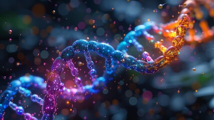 DNA gene helix spiral molecule structure
