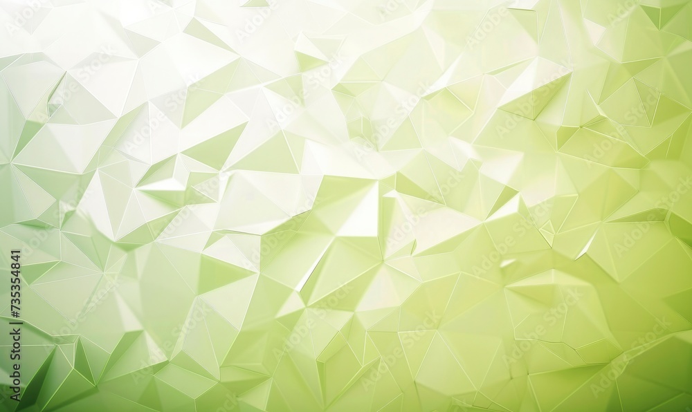 Poster light yellow and light green abstract trianglify gradient art background