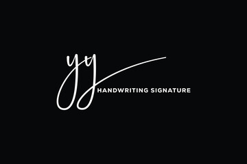 YY initials Handwriting signature logo. YY Hand drawn Calligraphy lettering Vector.  YY letter real estate, beauty, photography letter logo design.