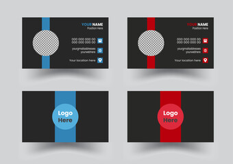  Business cards Modern business cards templates.Business card template design with front and back presentation. modern Luxury Business card design template. business  visiting card design with   compa © MDMursalin