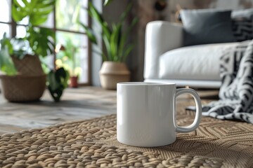 Mug Mock-up - minimalist lifestyle background