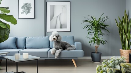 Poodle's Modern Living Room Retreat