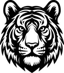 tiger head, animal illustration