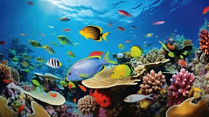 Obraz na płótnie Canvas tropical coral reef fish