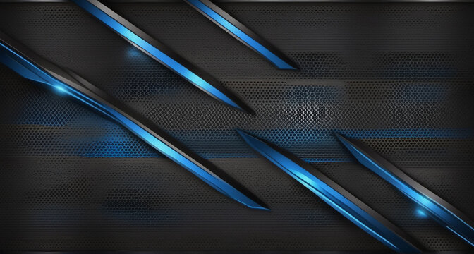  Abstract Banner with Parallel Lines Intersecting