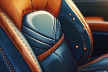Close-Up of a Cars Leather Seats