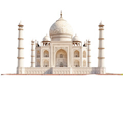 Fototapeta na wymiar taj mahal isolated on white and transparent background. Ideal for use in advertising. Generative ai