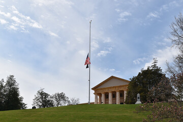 Washington DC, USA - March 10, 2022 - Arlington House, The Robert E Lee Memorial at Arlington...