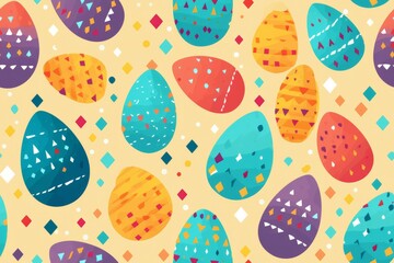 Colorful Pattern With Eggs
