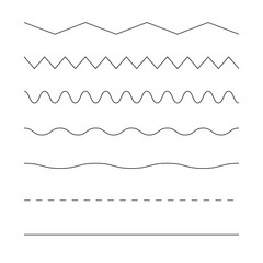 Free vector black curly divider lines