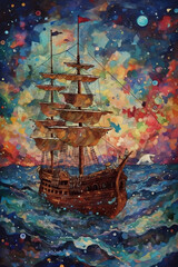 watercolour sailing boat