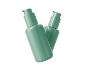 Blank Plastic Cosmetic Spray Bottle packaging isolated on transparent background, prepared for mockup, 3D render.