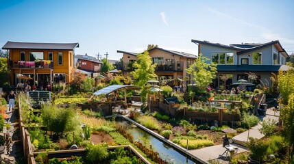 
Sustainable Living: Eco-Friendly Home with Solar Panels and Organic Garden
