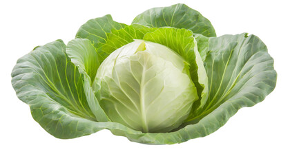 Obraz premium Cabbage isolated on a transparent background.