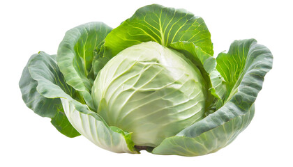 Fototapeta premium Cabbage isolated on a transparent background.