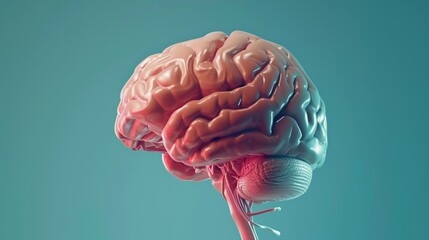 3D medical illustration of a man's amygdala