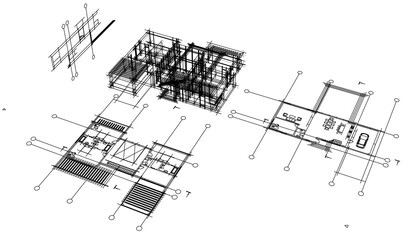 sketch of the house