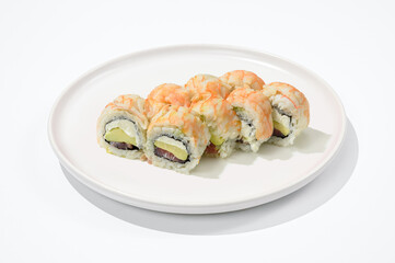 delicious rolls on a white plate