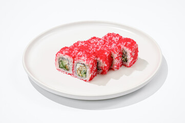 delicious rolls on a white plate
