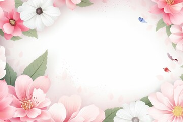 White and Pink Flower With Green Leaves