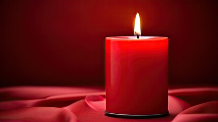 light red candle burning