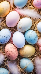 A Bunch of Eggs Nestled in Hay