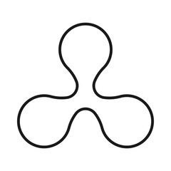 Hollow Triple Metaball Circle Shape Icon