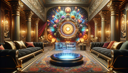 Opulent Online Lending: Maximalist Luxury with Technological Elegance