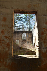 Banning State Park, Sandstone, Minnesota 4-17-2021 - inside of ruins of building at Banning State Park