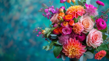 Obraz na płótnie Canvas Vibrant Floral Array