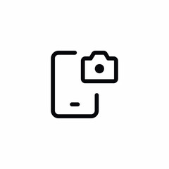 Smartphone Phone Camera Selfie Shot Vector Icon Sign Symbol