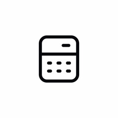 Calculator Calc Vector Icon Sign Symbol