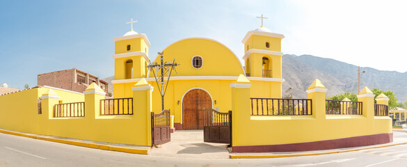 Church and central park of Calango
