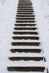 Treppe im Schnee