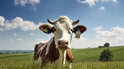 ranching cow tag - obrazy, fototapety, plakaty