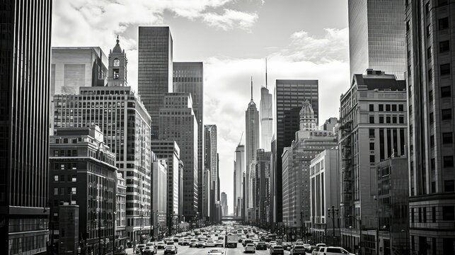 cityscape chicago buildings