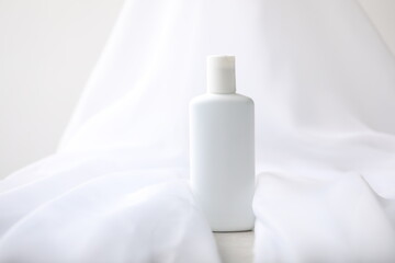plastic bottle care product with fabric