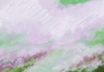 Peaceful Pastel Colored Cloudscape or Landscape 